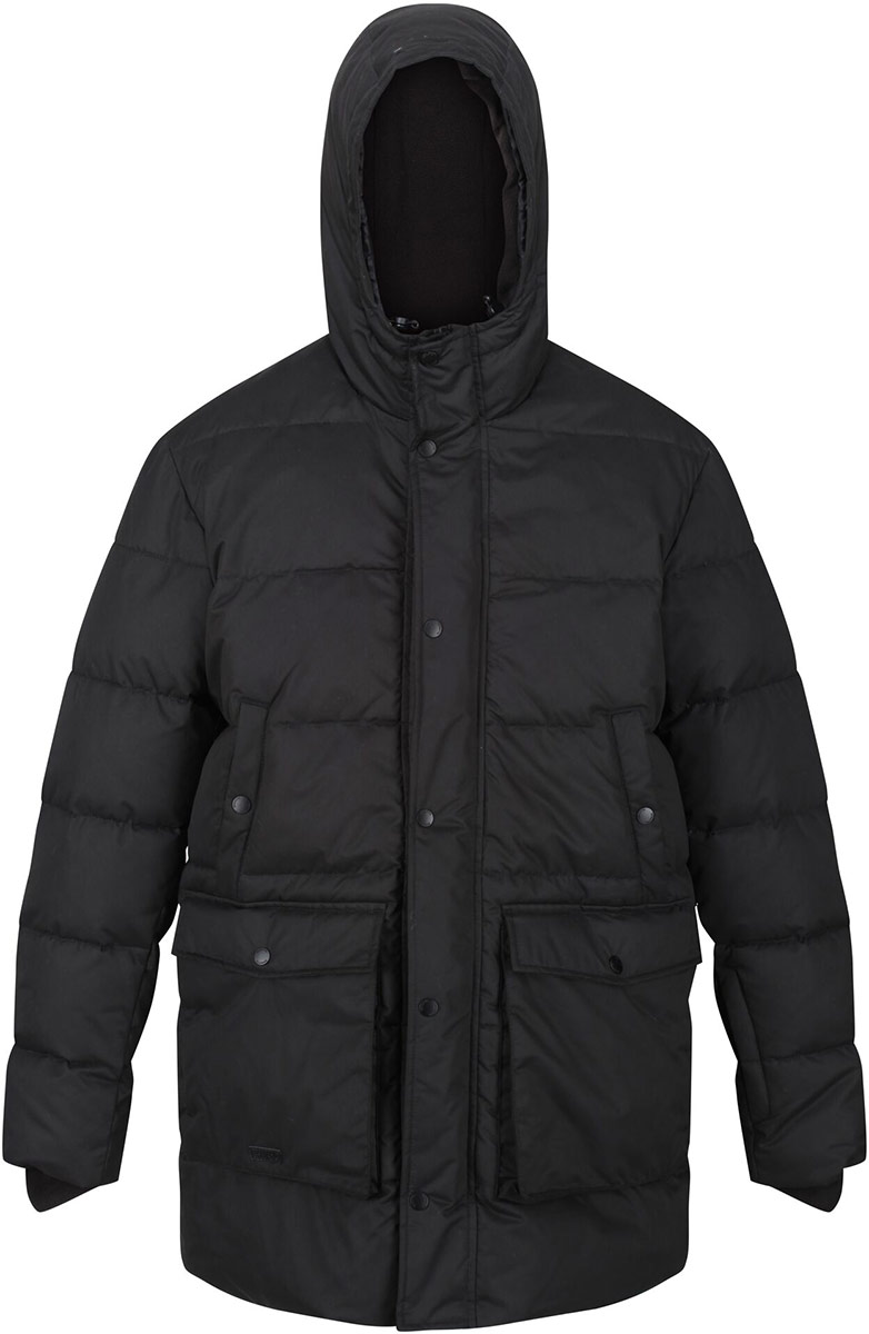 Black hooded parka mens best sale