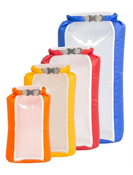Exped Clear Sight Fold Waterproof Drybags - Pack of 4 Different Sizes