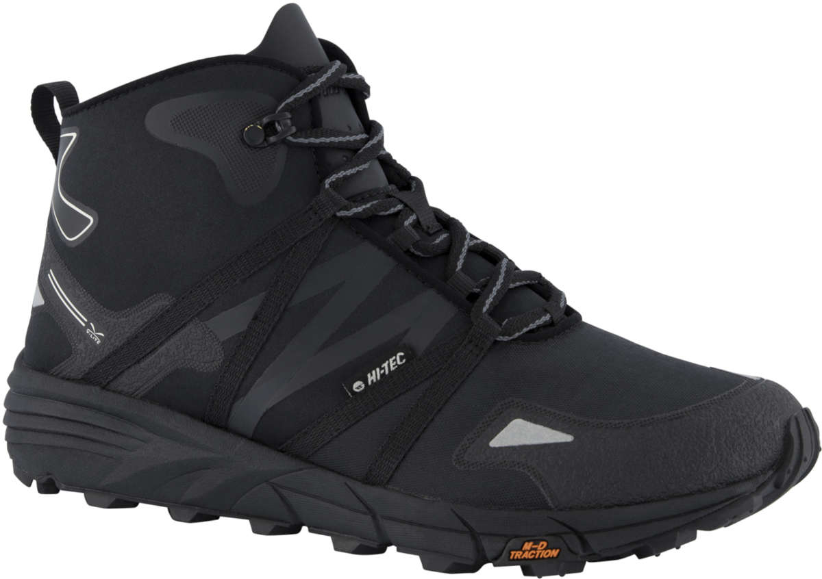 black waterproof walking boots