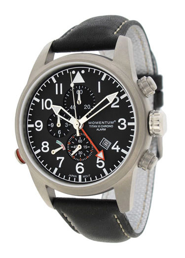 titan chronograph leather belt watches