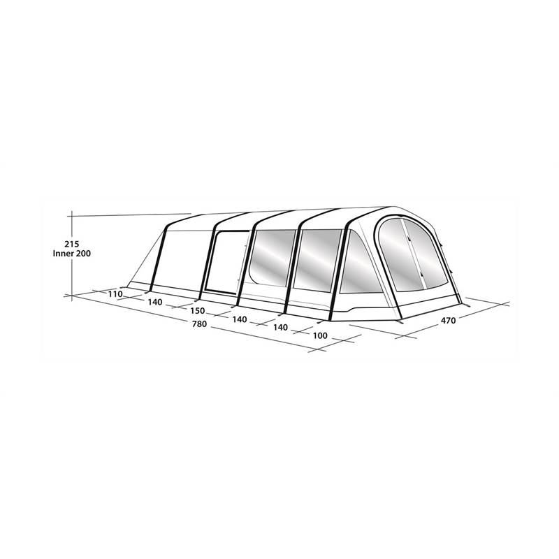 Outwell Belleville 7SA 7 Person Smart Air Tent-2