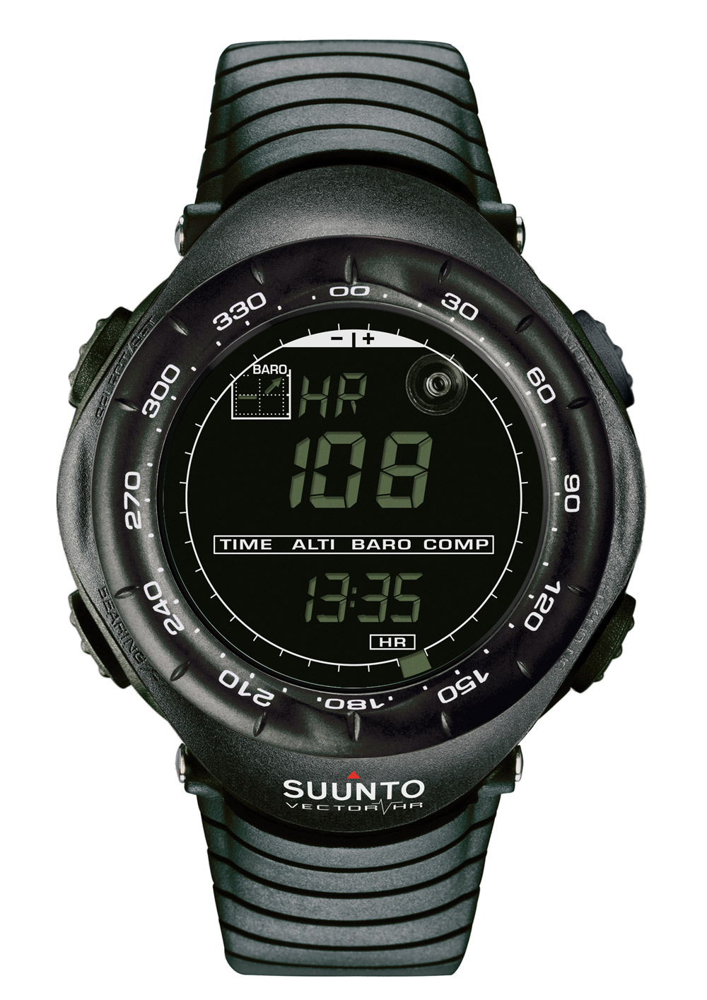 Suunto Vector HR Heart Rate Monitor Watch - Black Negative Face E