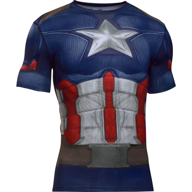 Onbemand zijn Tonen Under Armour Mens UA Transform Yourself Captain America Compression Shirt  E-Outdoor