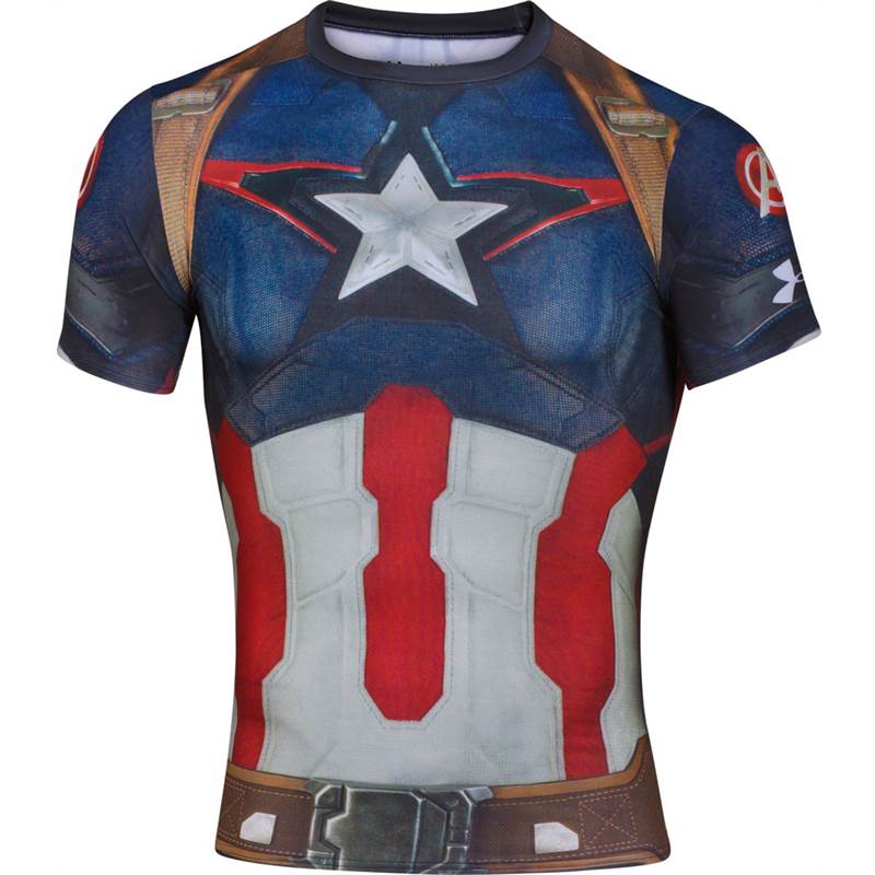 rekken bijvoeglijk naamwoord Regenboog Under Armour Mens Transform Yourself Captain America Compression Shirt  E-Outdoor